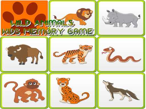 Kids Memory   Wild Animals