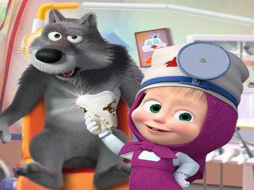 Masha and the Bear  Free Dentist Hospital Surgery 