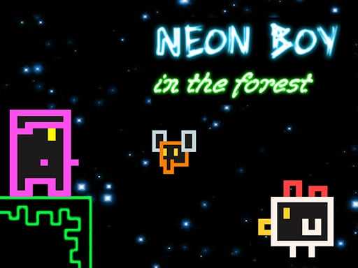 Neon Boy   in the forest